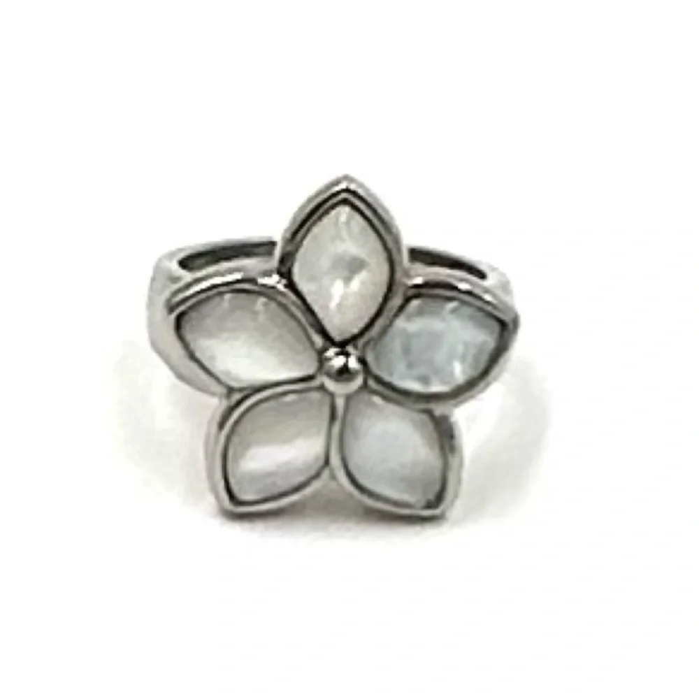 SD Flower Power Ring Sz 9 1/2 Steel by Design